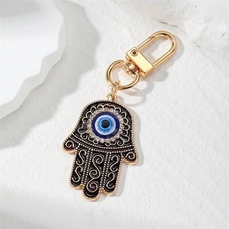 Hamsa Hand Evil Eye Keychain Bag Charm