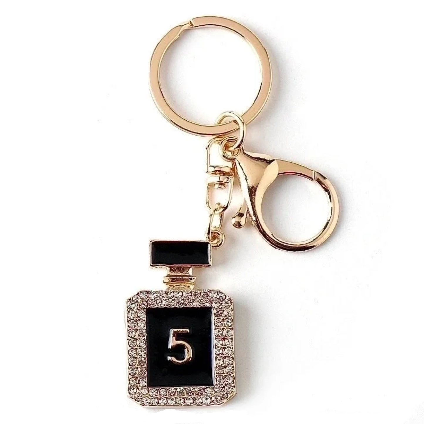 Bling Rhinestone Perfume Bottle Keychain Bag Charm