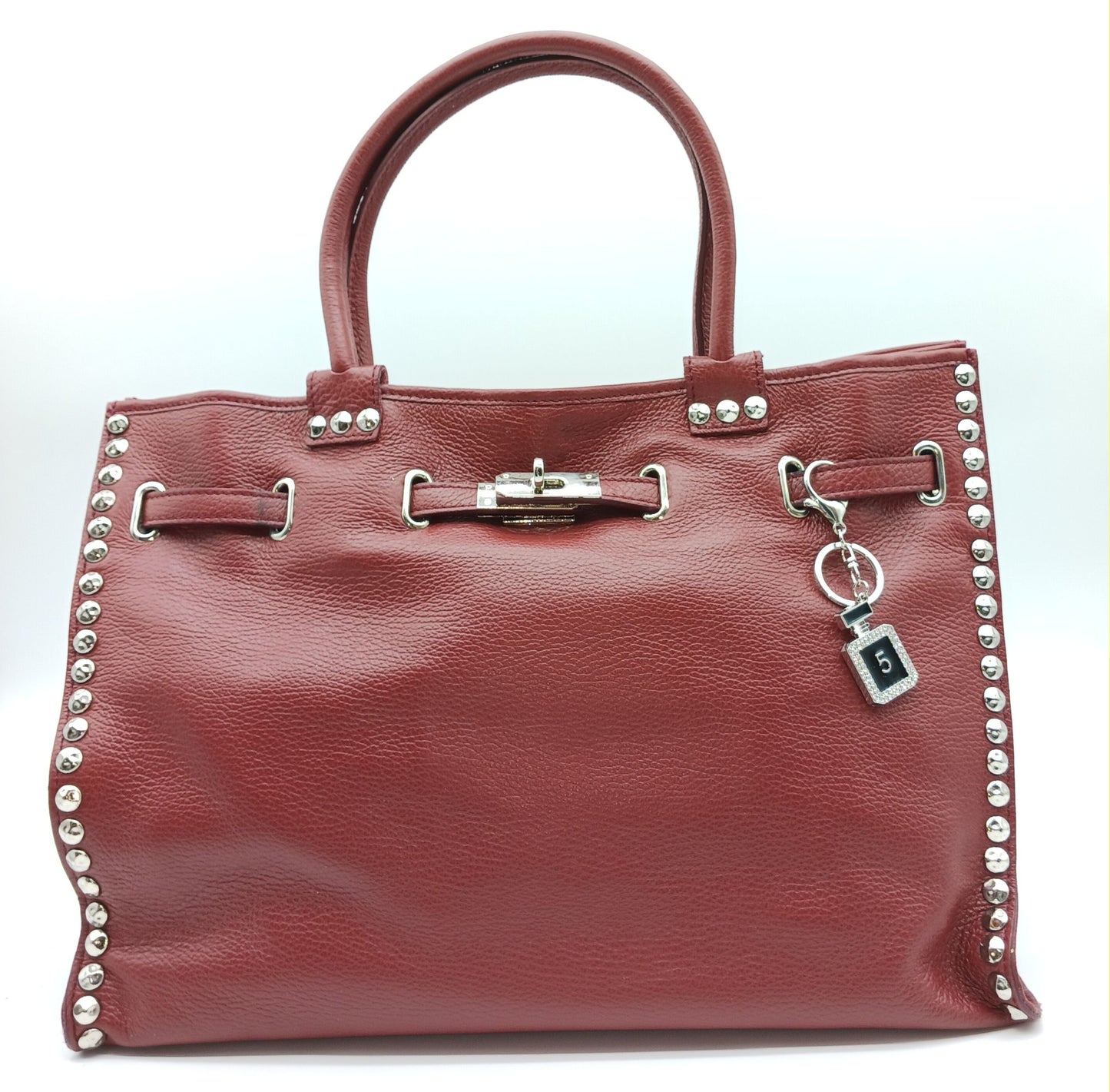 Bling Rhinestone Perfume Bottle Keychain Bag Charm