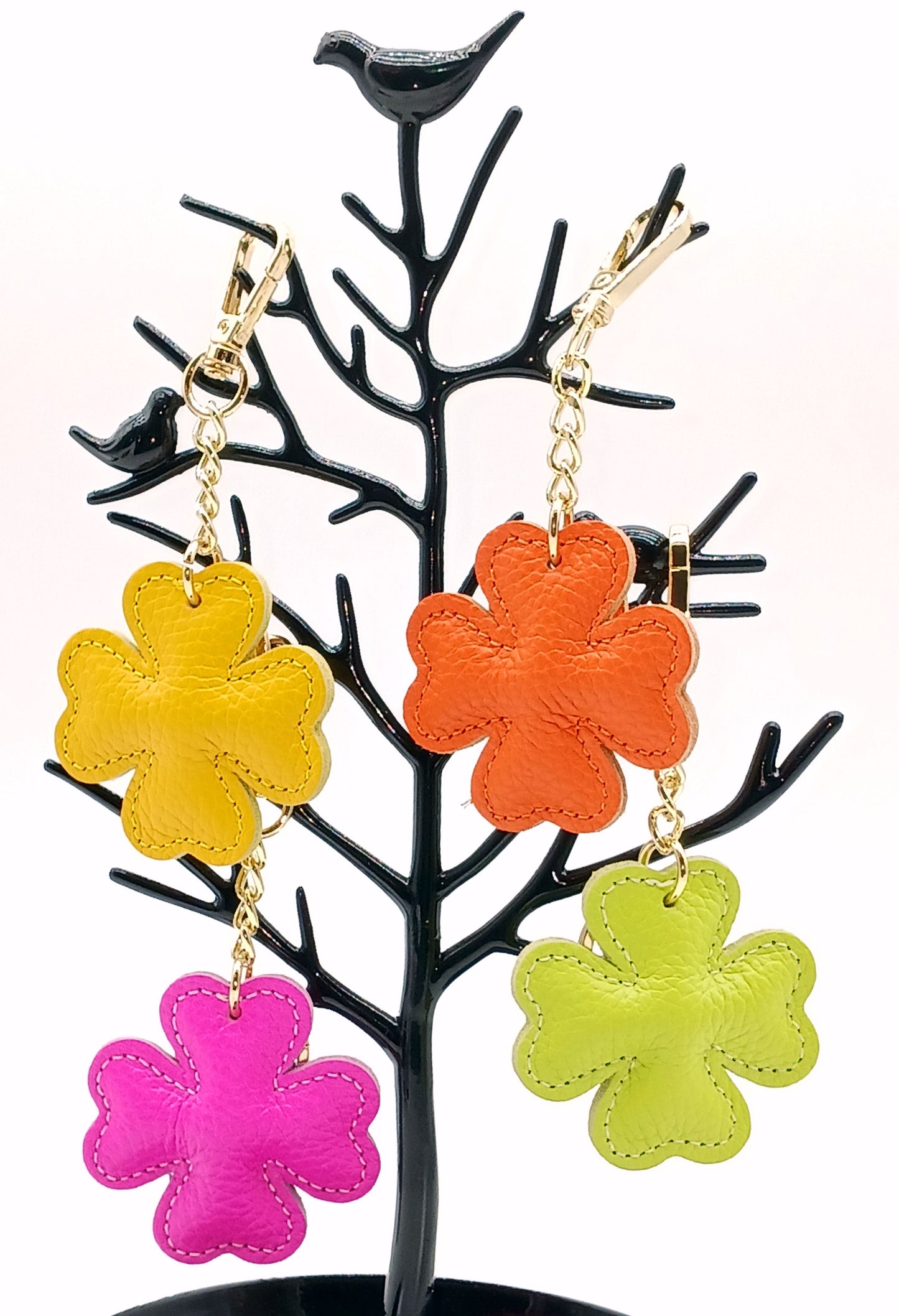 Leather Keychain Bag Charm – Made In Italy (Bright Colors)
