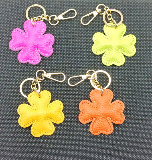 Leather Keychain Bag Charm – Made In Italy (Bright Colors)