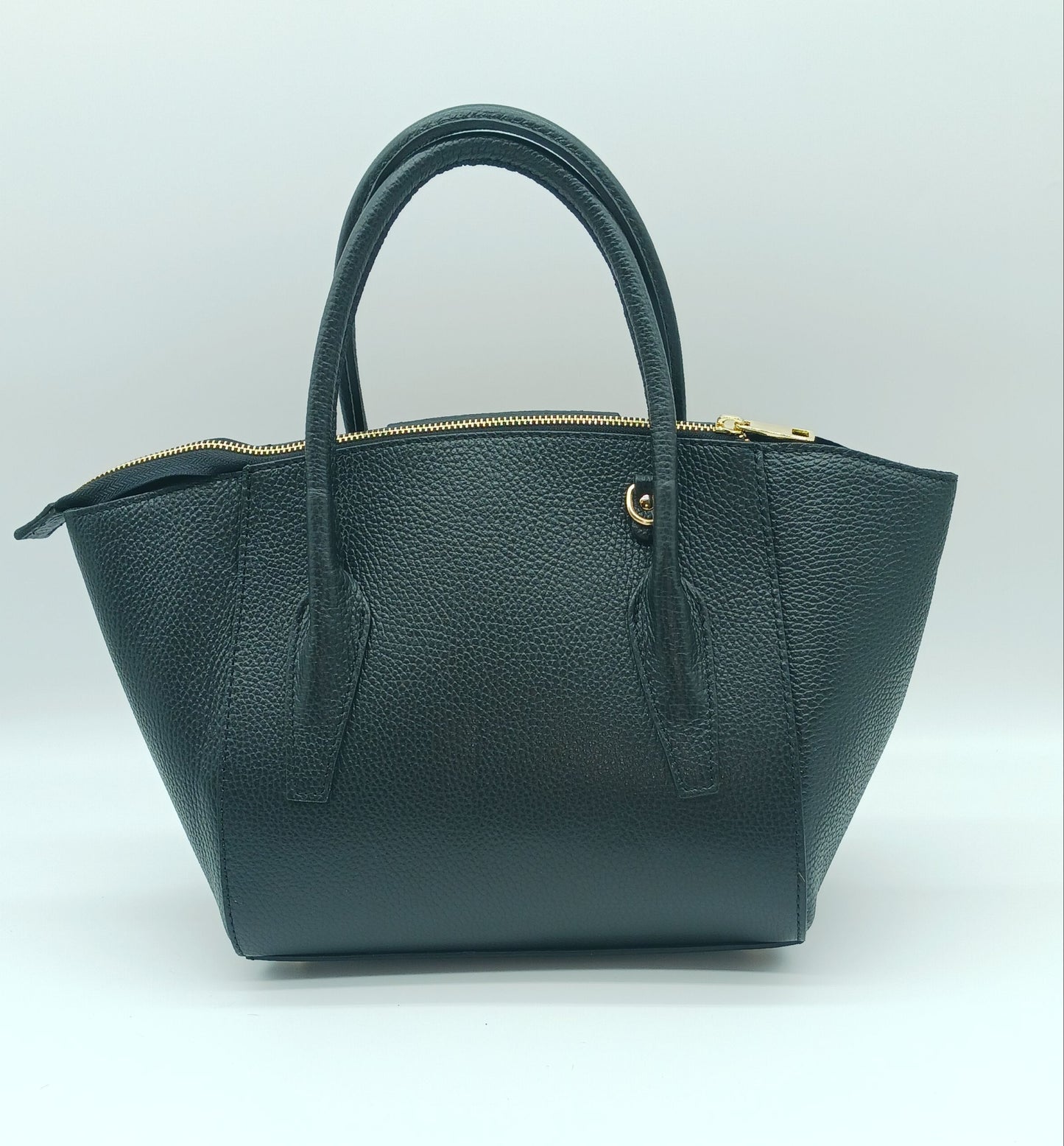 Black & Brown Leopard Genuine Leather Fur Satchel - Made In Italy
