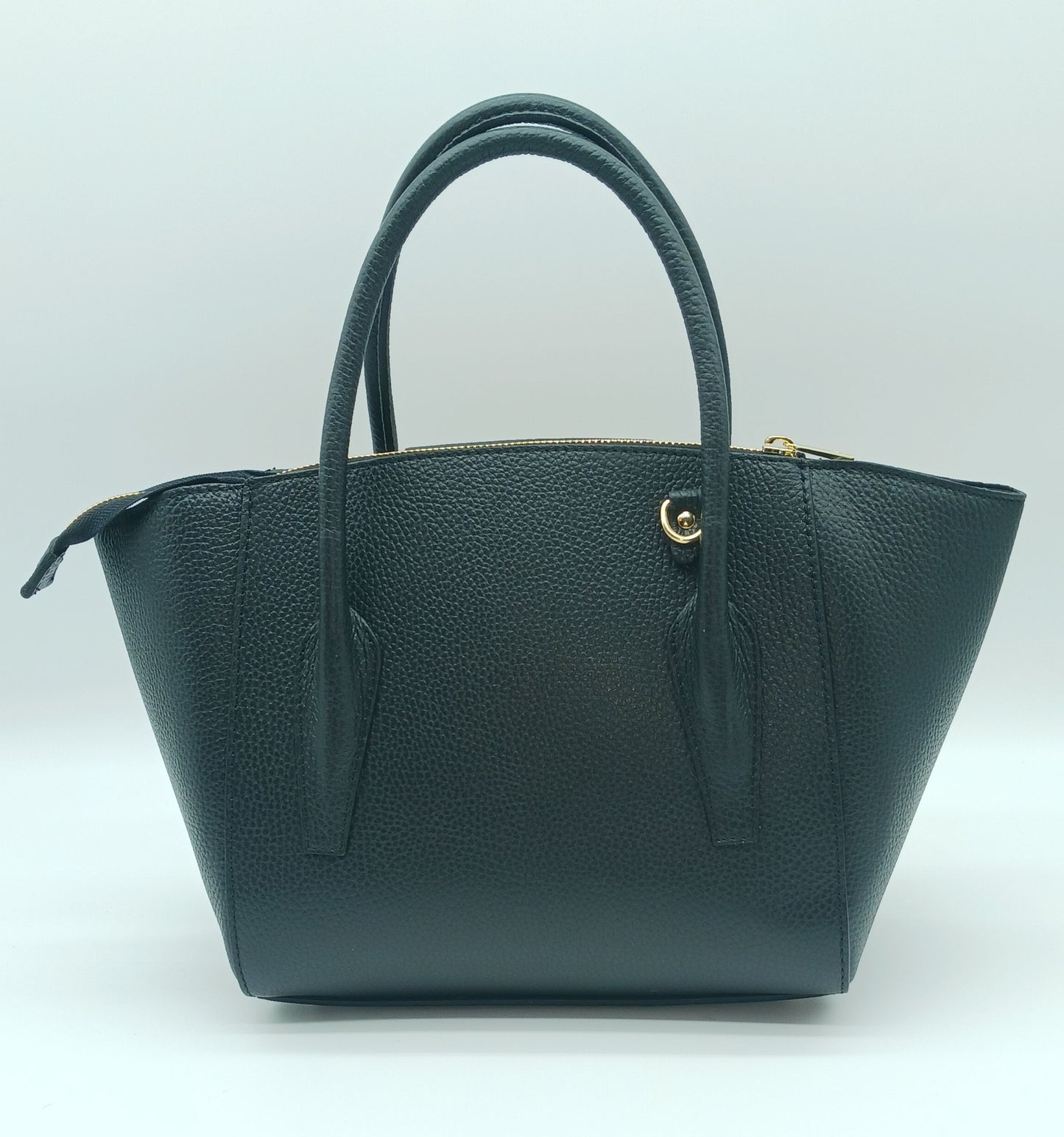 Black & Brown Zebra Genuine Leather Fur Satchel - Made In Italy