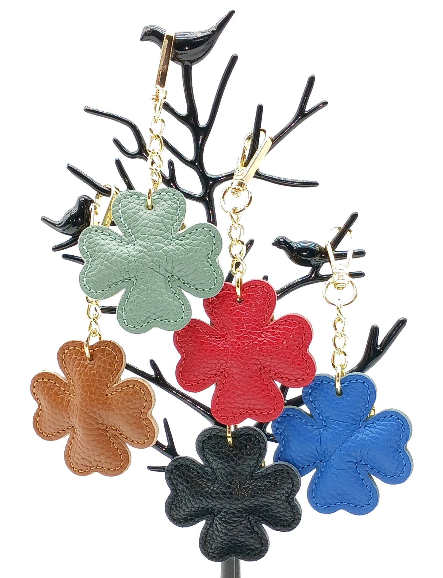 Genuine Leather Keychain Bag Charm – Made In Italy (Warm Colors)