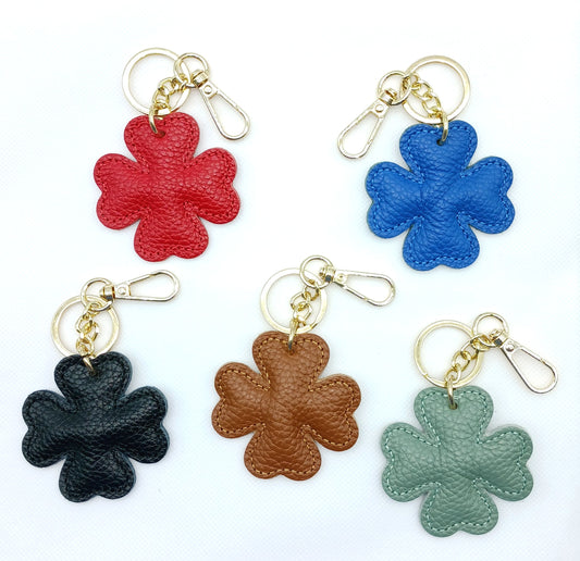 Genuine Leather Keychain Bag Charm – Made In Italy (Warm Colors)