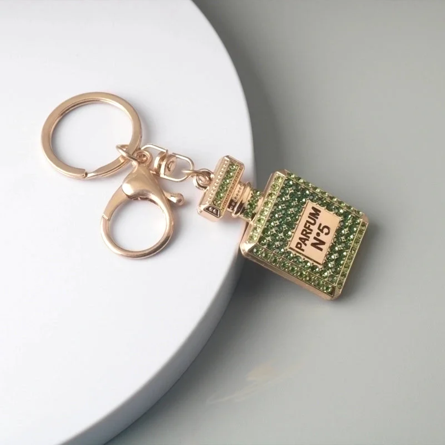 Bling Rhinestone Perfume Bottle Keychain Bag Charm