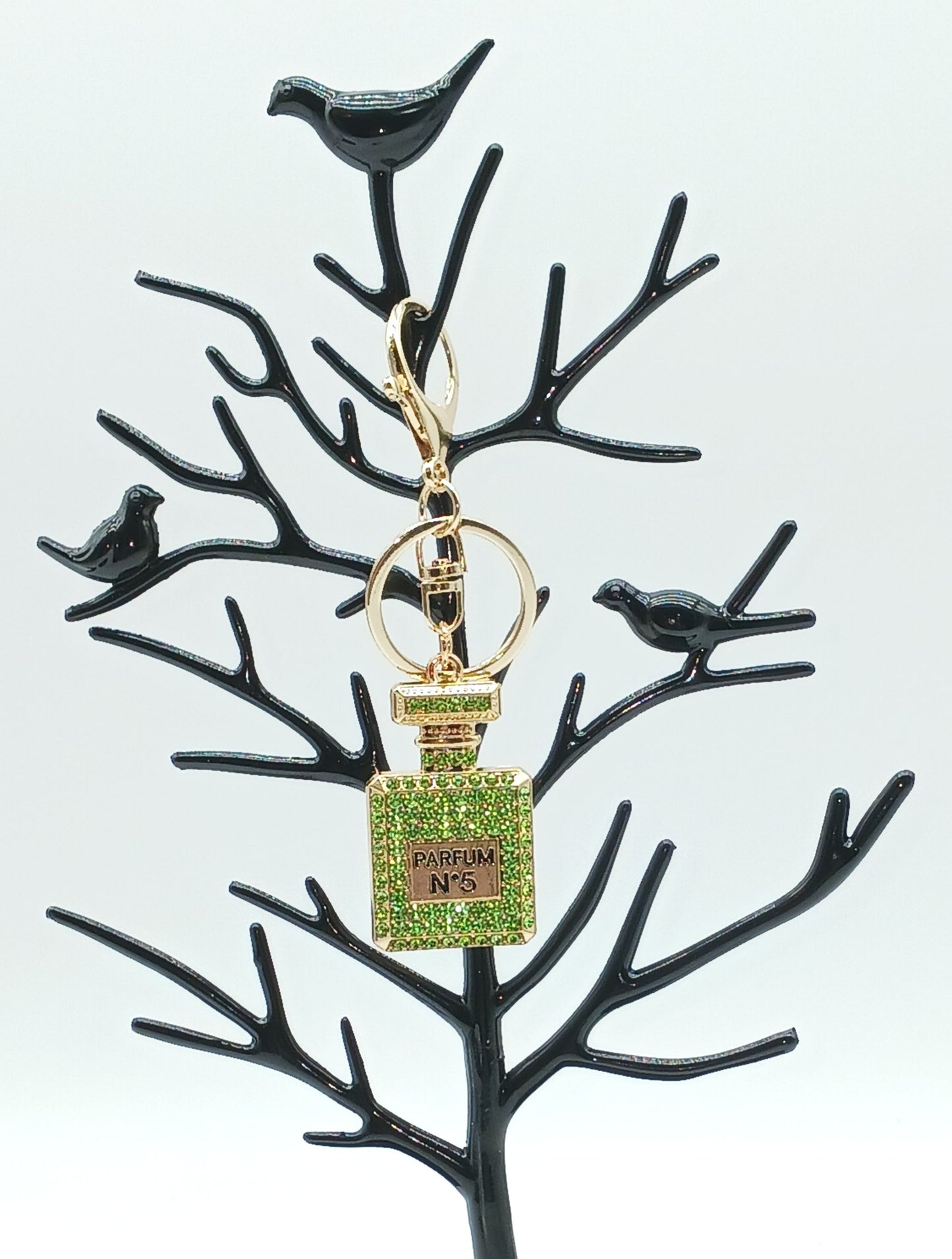 Bling Rhinestone Perfume Bottle Keychain Bag Charm