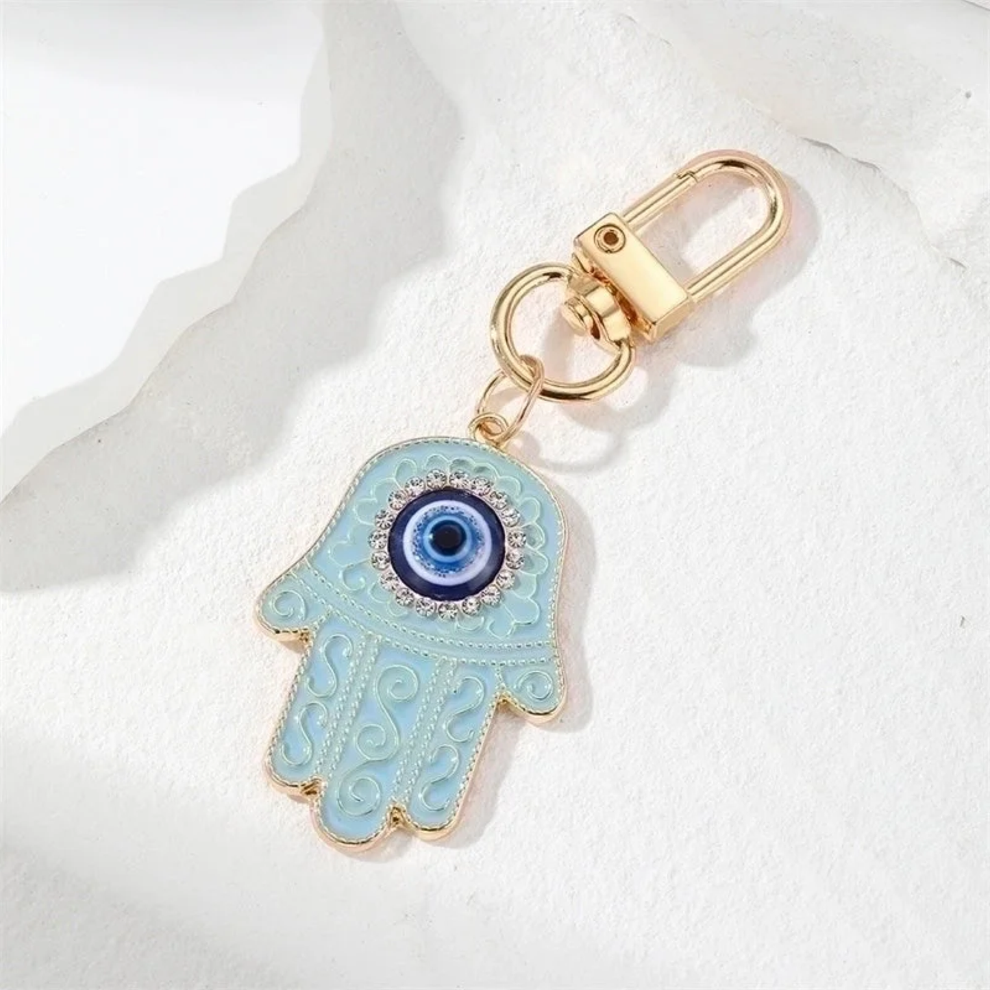 Hamsa Hand Evil Eye Keychain Bag Charm