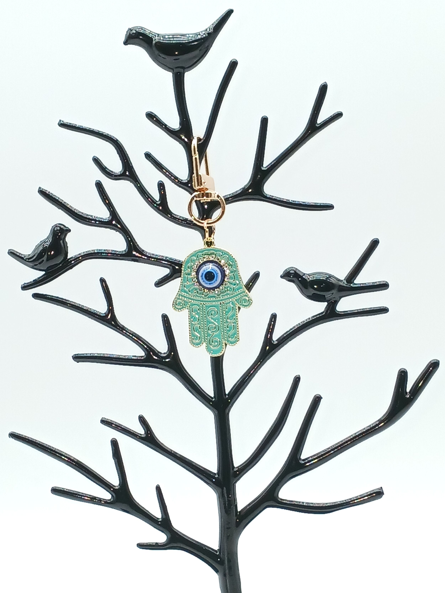 Hamsa Hand Evil Eye Keychain Bag Charm