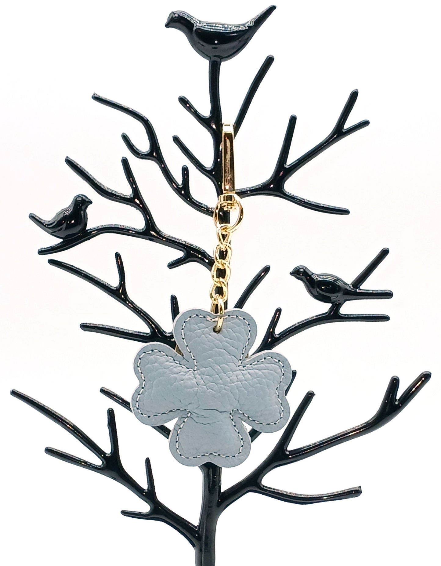 Genuine Leather Keychain Bag Charm – Made In Italy (Neutral Colors)