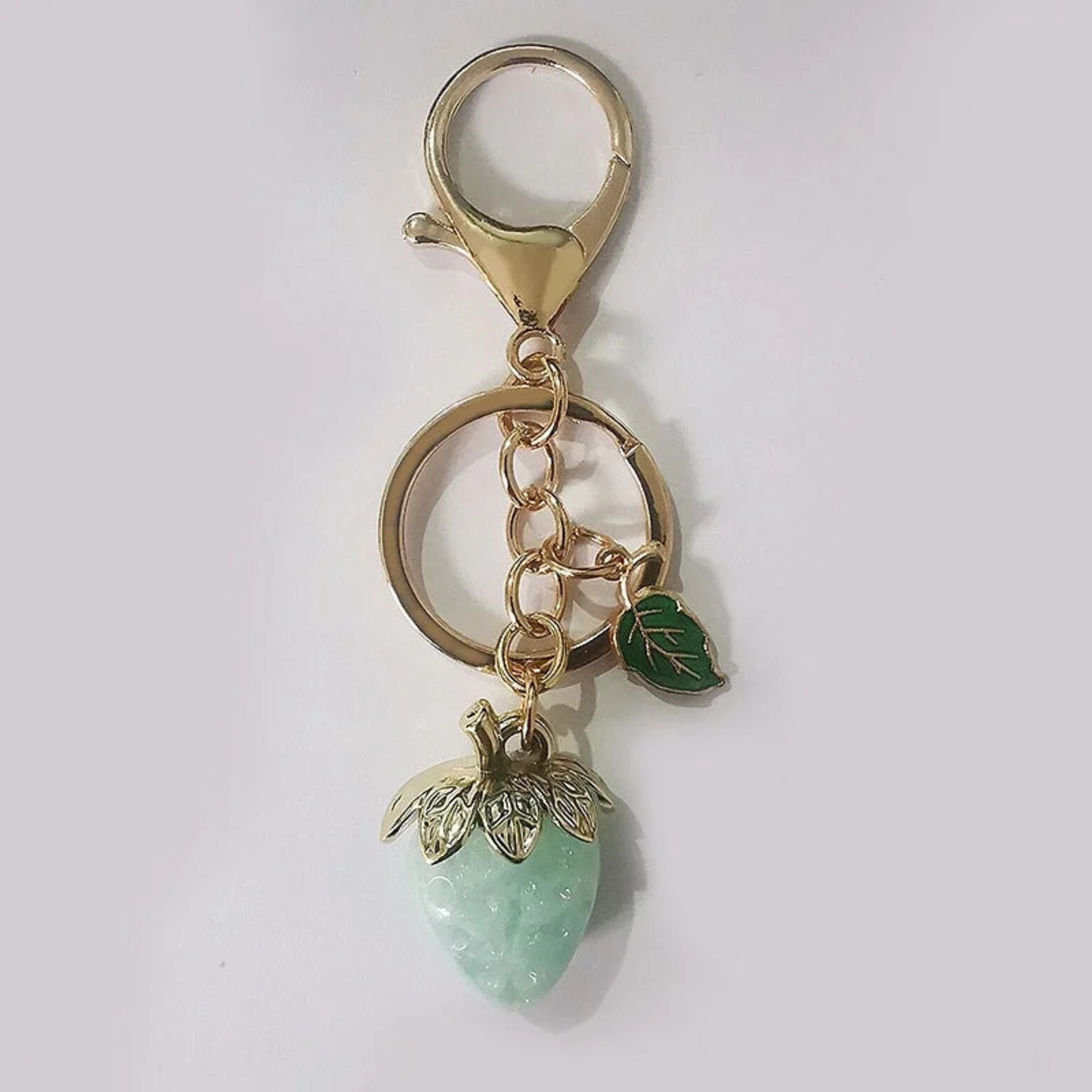 Pastel Resin Strawberry Keychain Bag Charm