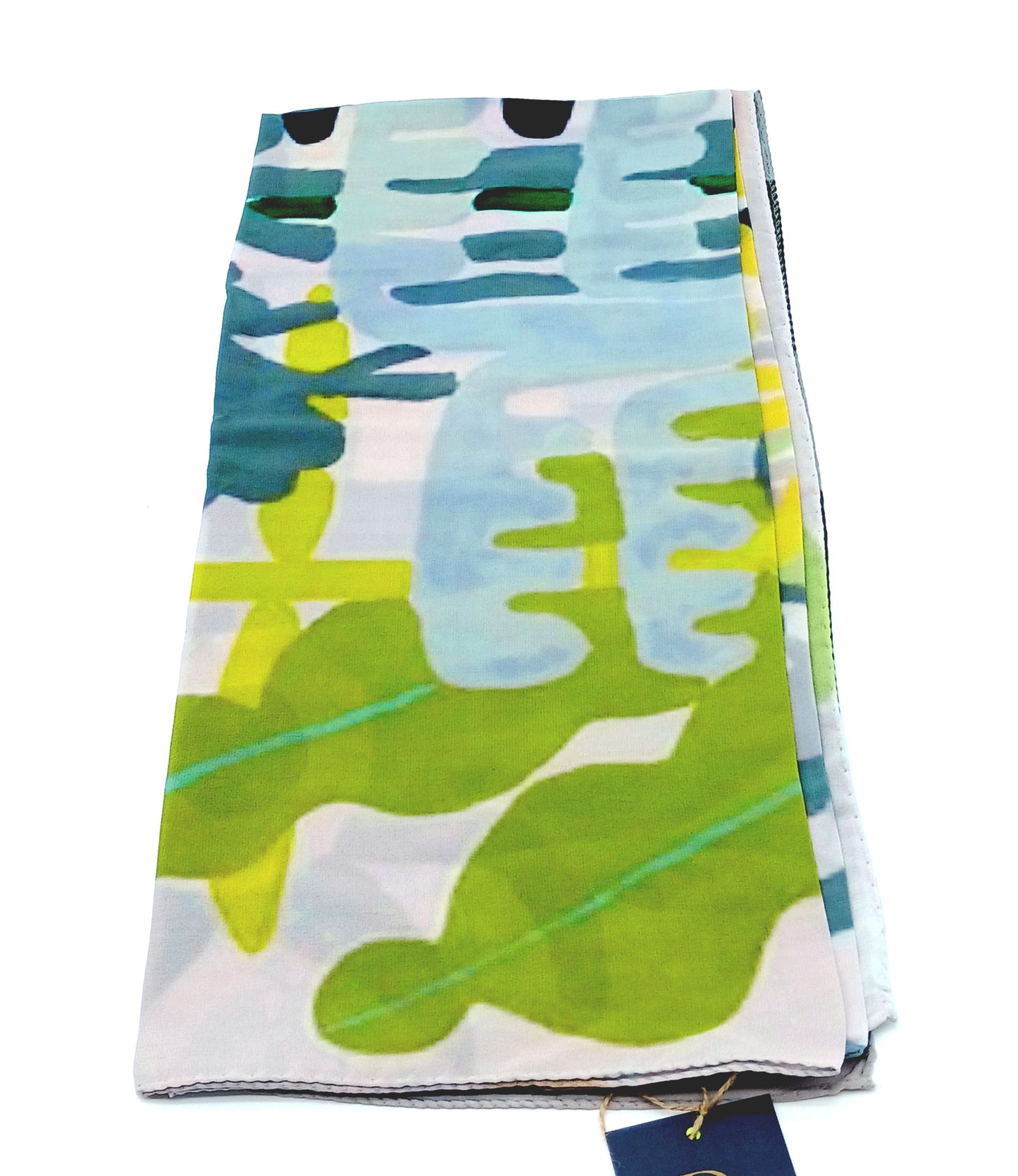 Designer Light Gray Multi Color Floral Silk Square Scarf 35x35 – Made In Italy