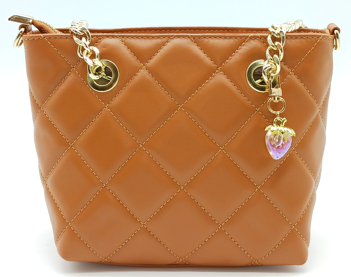 Acrylic Strawberry Keychain Bag Charm