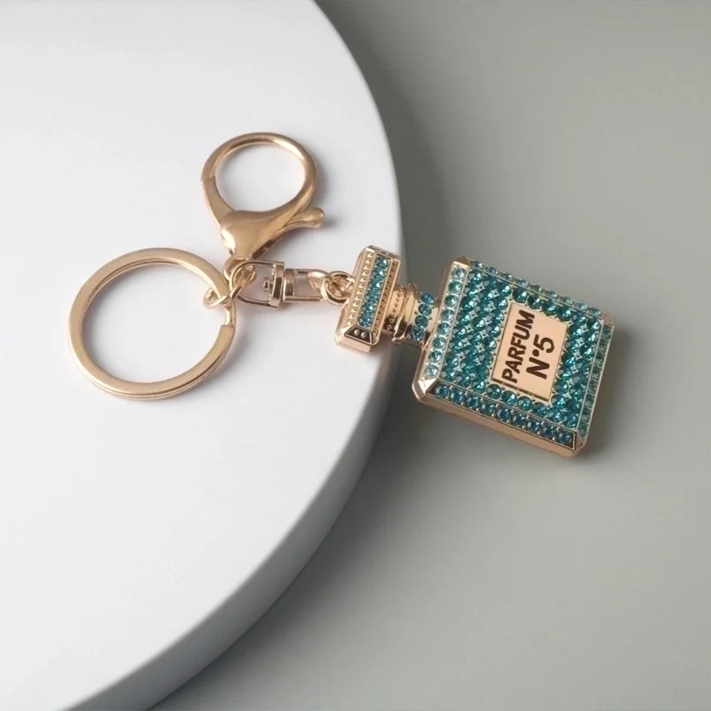 Bling Rhinestone Perfume Bottle Keychain Bag Charm