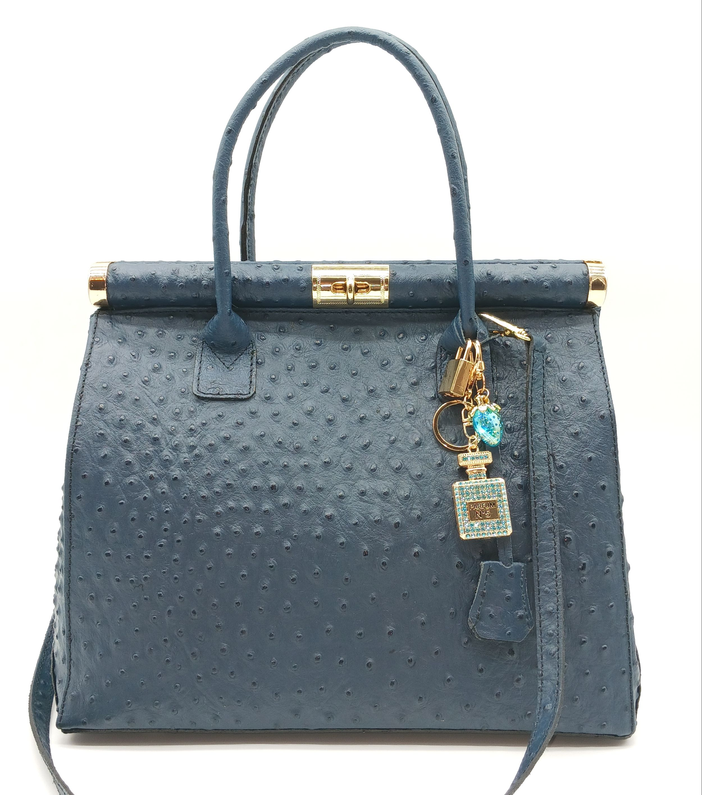 Bling Rhinestone Perfume Bottle Keychain Bag Charm