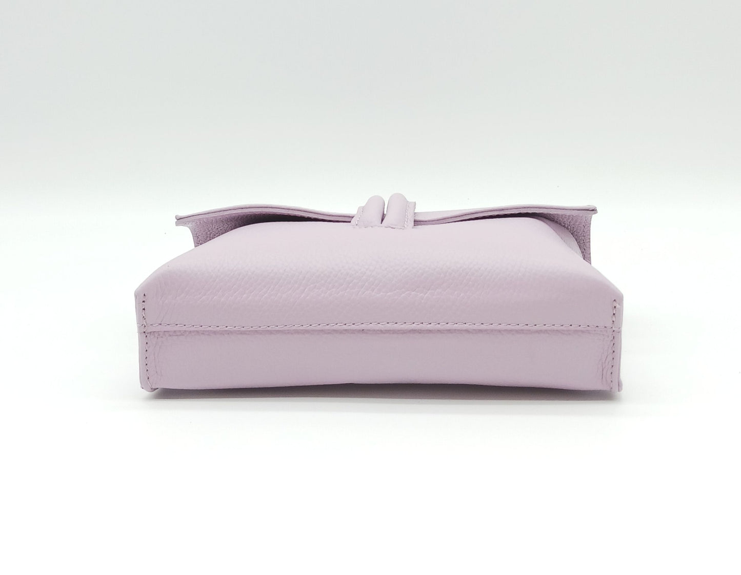 Genuine Pebble Leather Crossbody Handbag - Lilac – Made In Italy