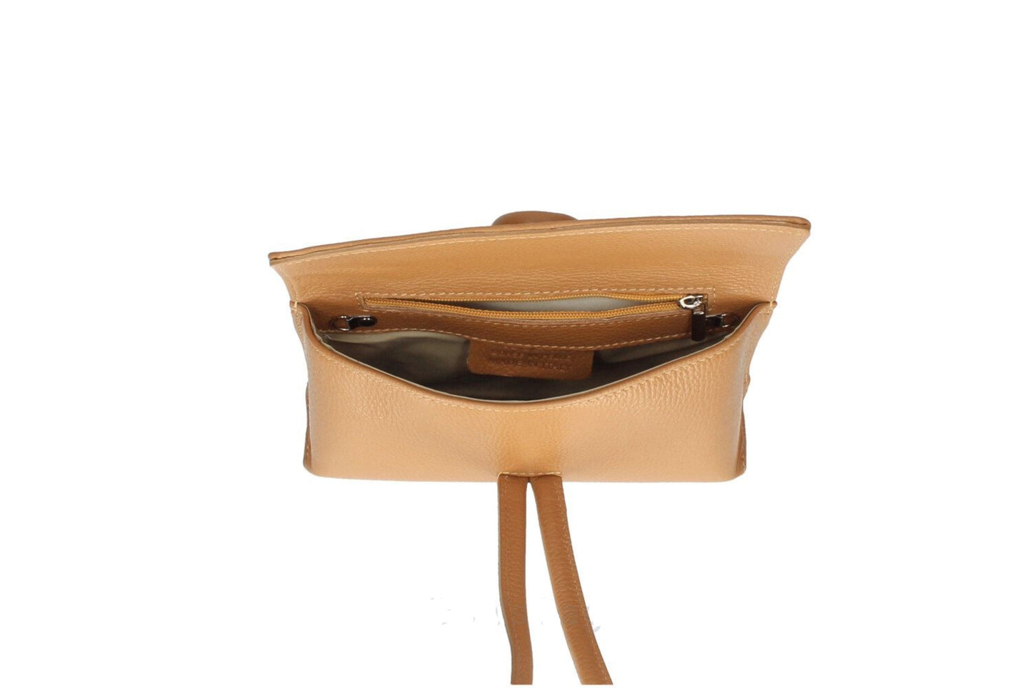 Genuine Pebble Leather Crossbody Handbag - Metallic Gold – Made In Italy - DumasvilleBoutique