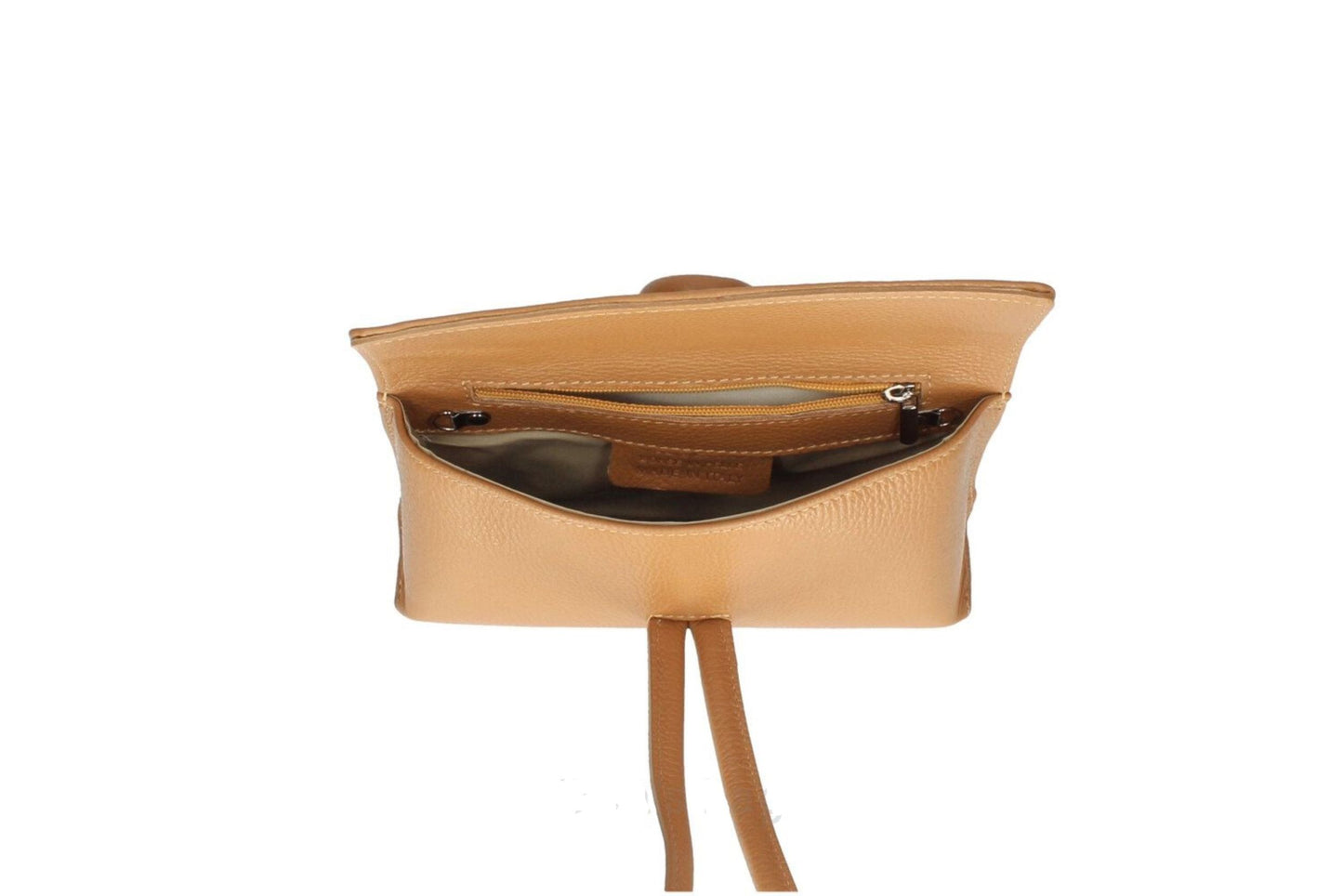 Genuine Pebble Leather Crossbody Handbag - Turquoise – Made In Italy