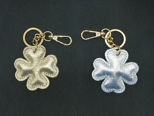 Metallic Genuine Leather Keychain Bag Charm – Made In Italy