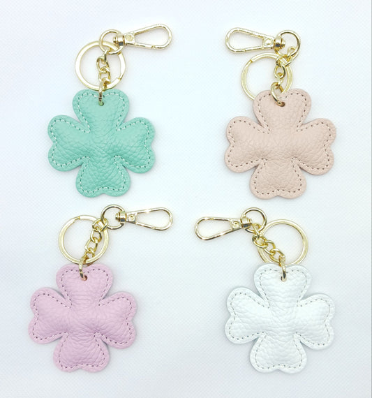 Genuine Leather Keychain Bag Charm – Made In Italy (Pastel Colors)