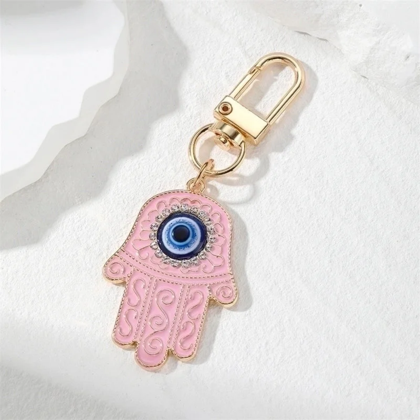 Hamsa Hand Evil Eye Keychain Bag Charm