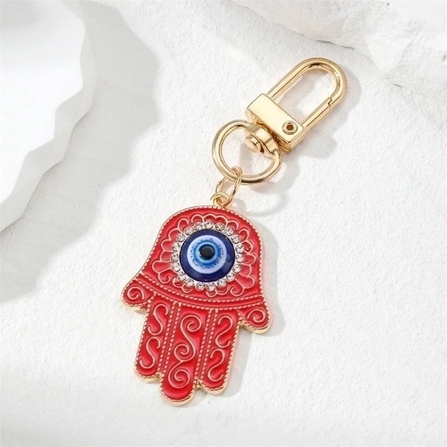 Hamsa Hand Evil Eye Keychain Bag Charm
