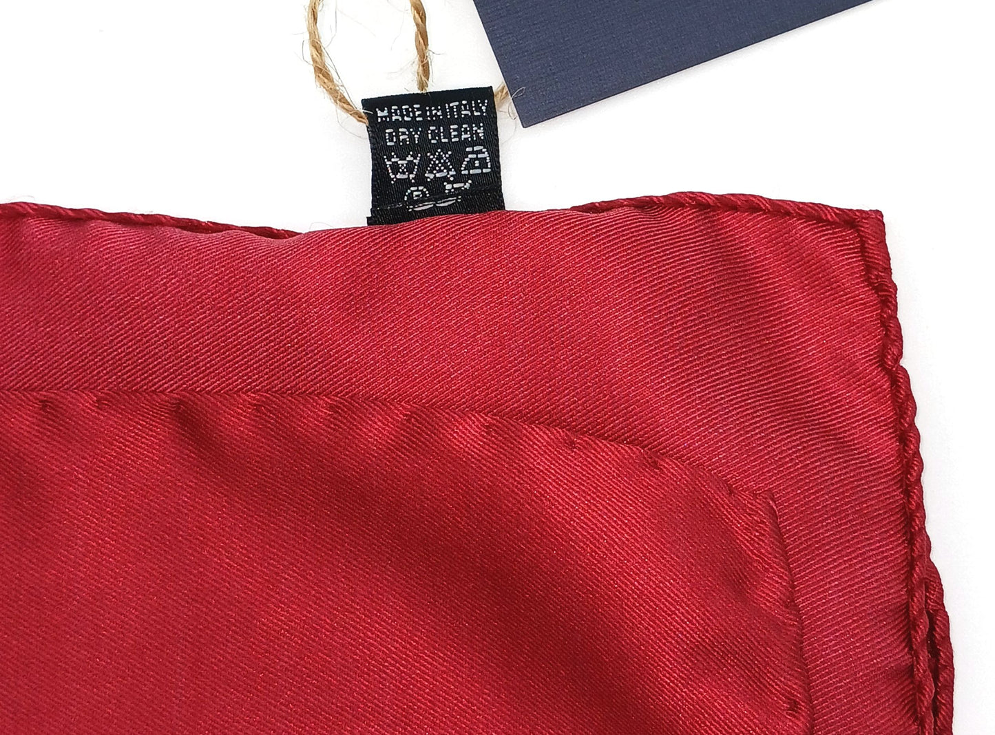 Red Tassel Medallion Silk Twill Square Scarf 35x35 – Made In Italy