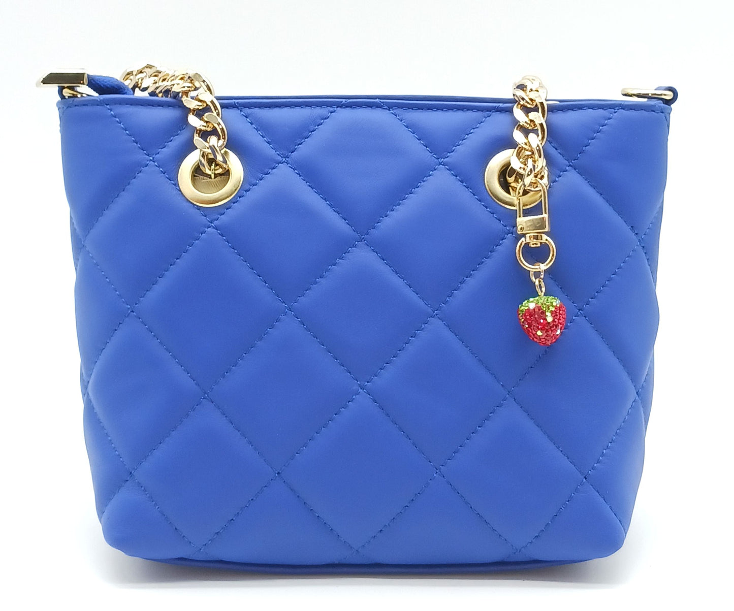 Bling Rhinestone Strawberry Keychain Bag Charm