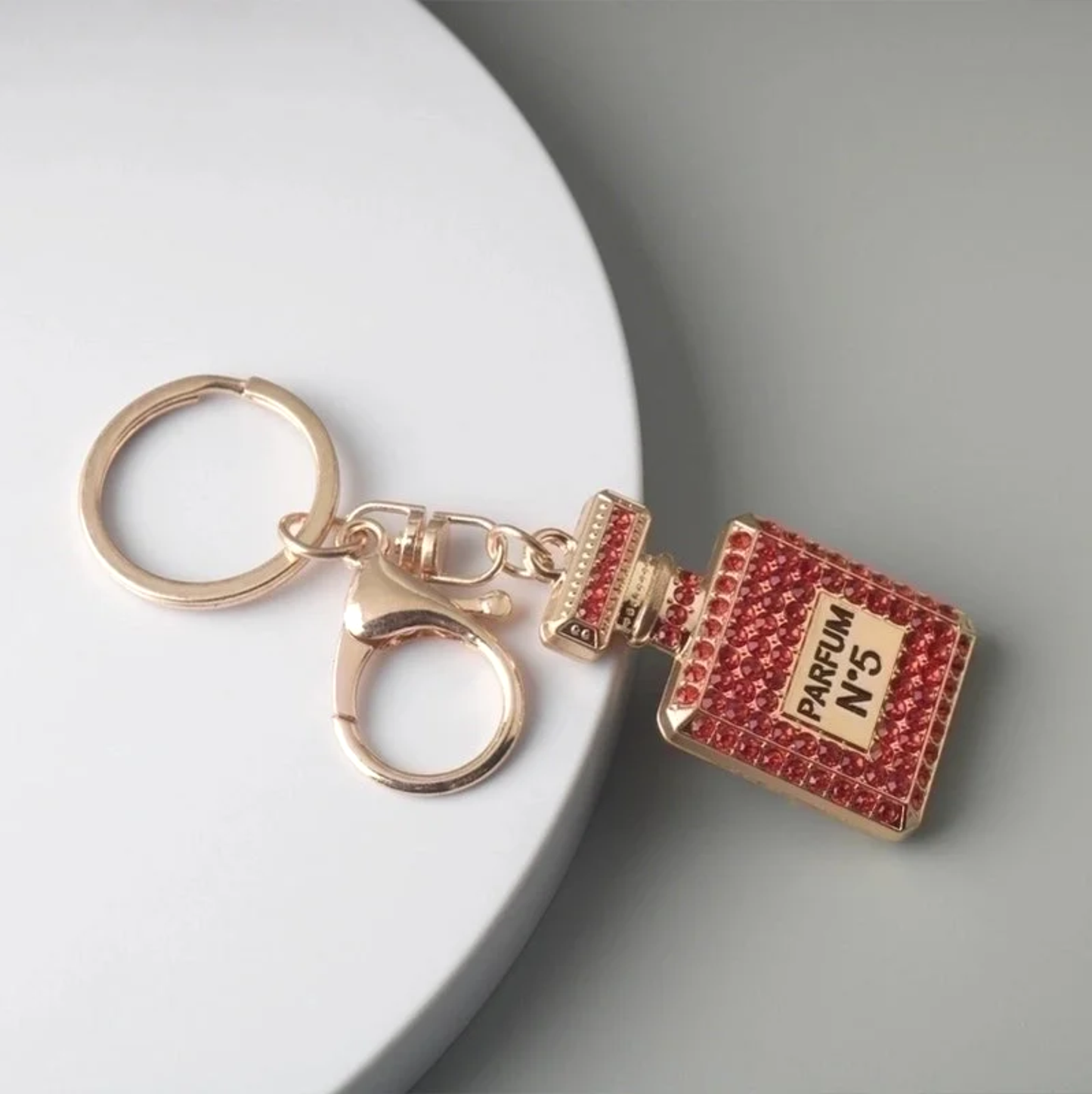 Bling Rhinestone Perfume Bottle Keychain Bag Charm
