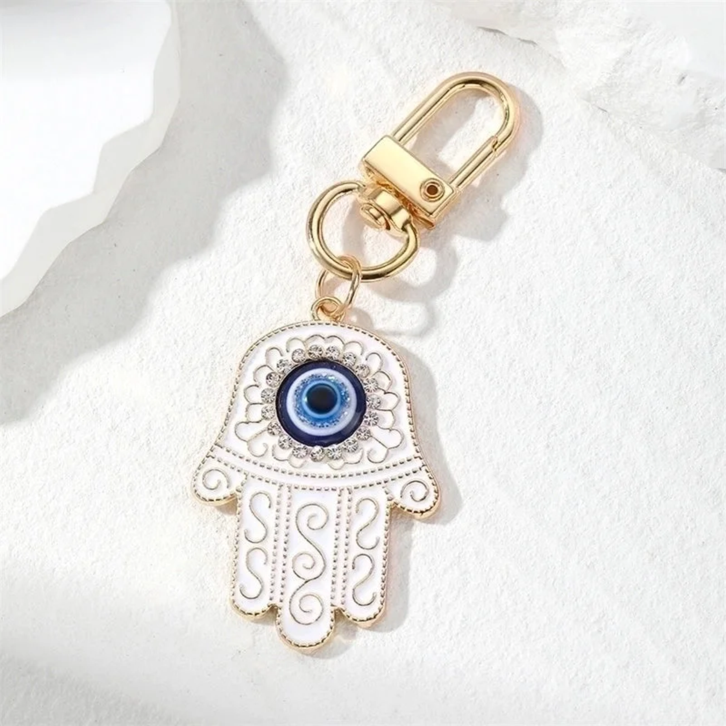 Hamsa Hand Evil Eye Keychain Bag Charm
