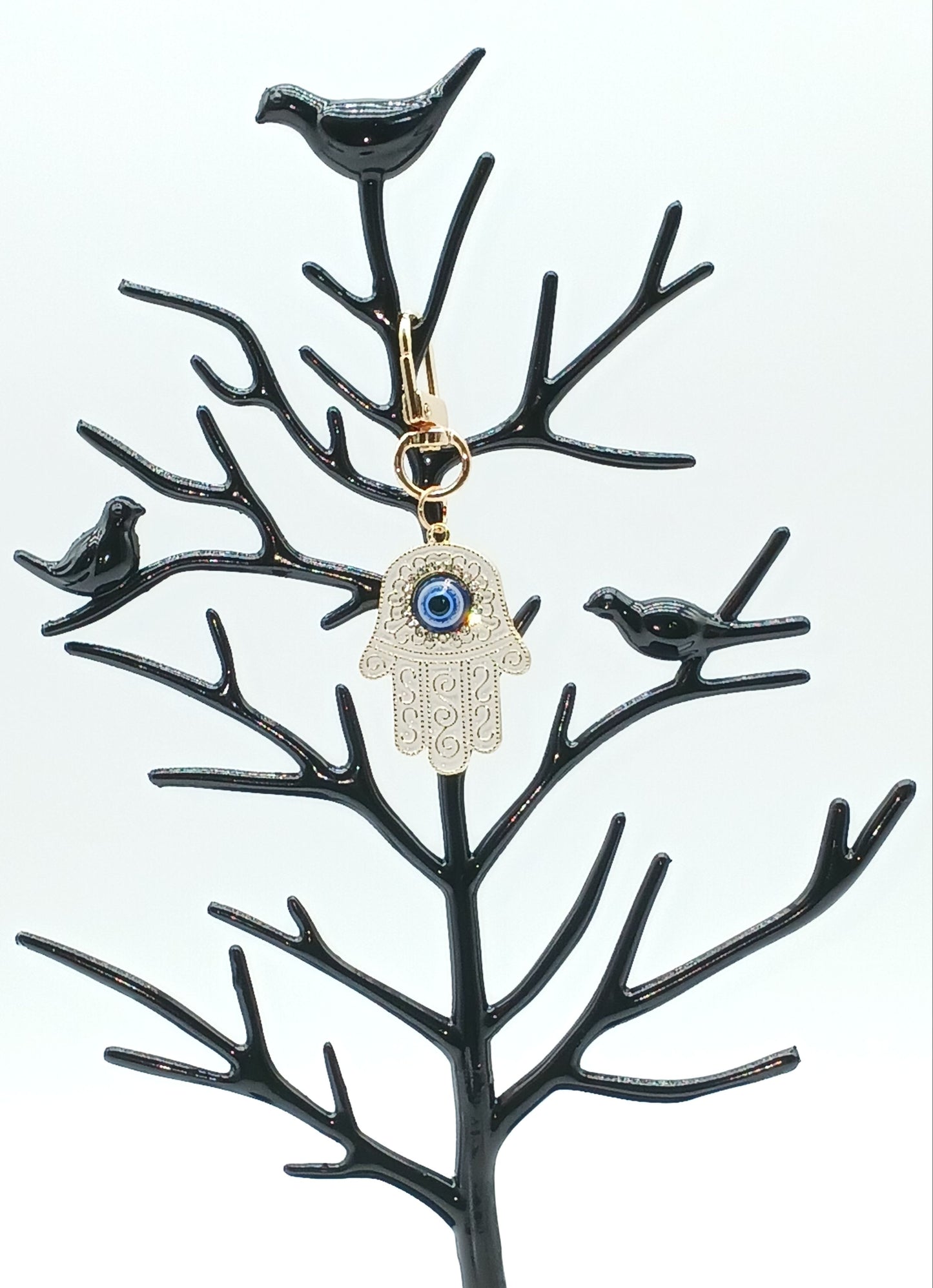 Hamsa Hand Evil Eye Keychain Bag Charm