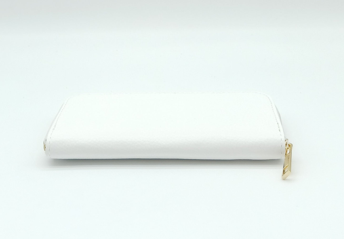 Genuine Pebble Leather Zip Wallet – Made In Italy - White