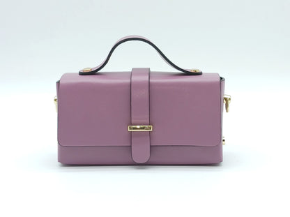 Antique Pink Genuine Leather Small Crossbody Handbag – Made In Italy