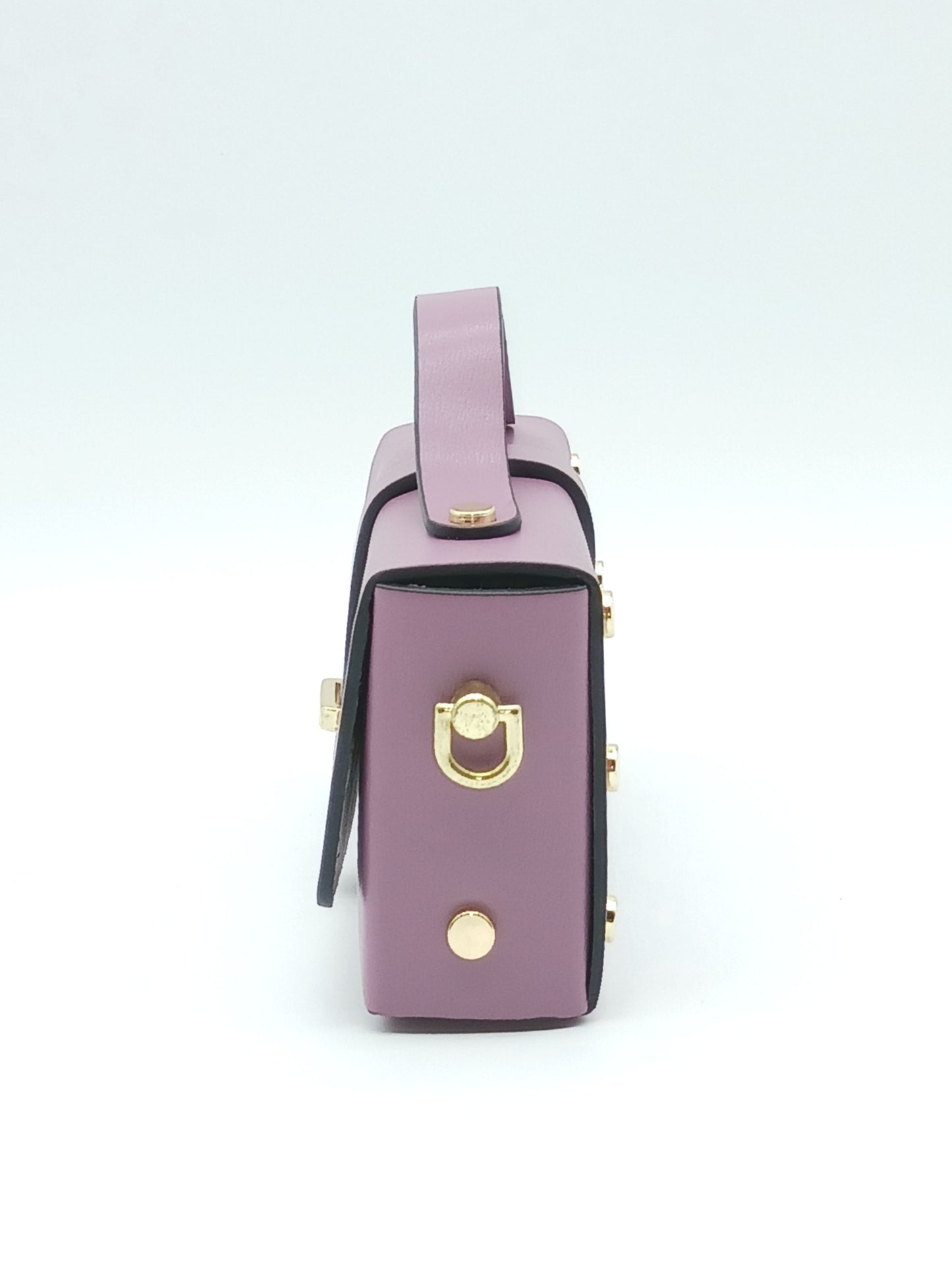 Antique Pink Genuine Leather Small Crossbody Handbag – Made In Italy