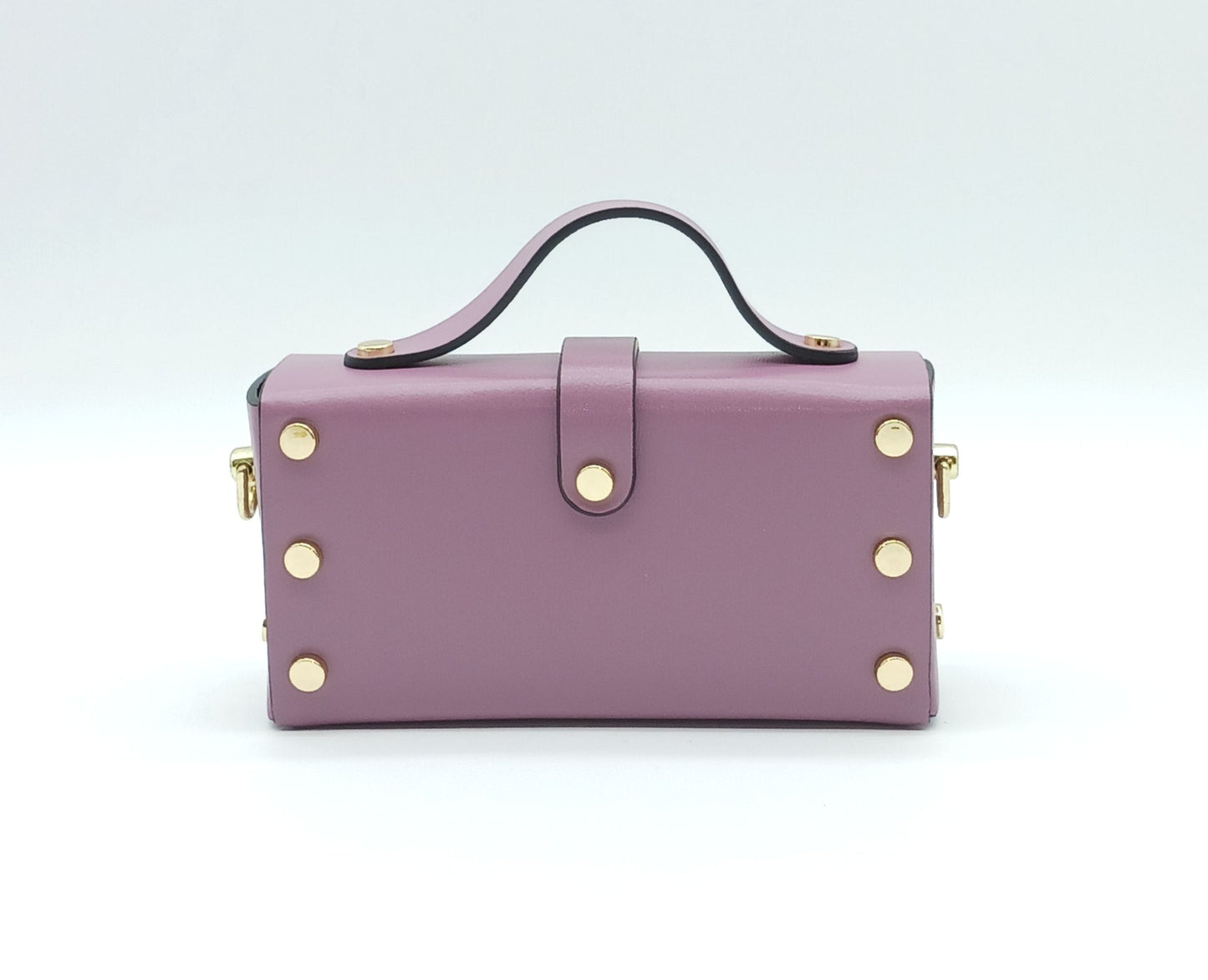 Antique Pink Genuine Leather Small Crossbody Handbag – Made In Italy