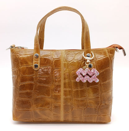 Bling Zodiac Rhinestone Keychain Bag Charm
