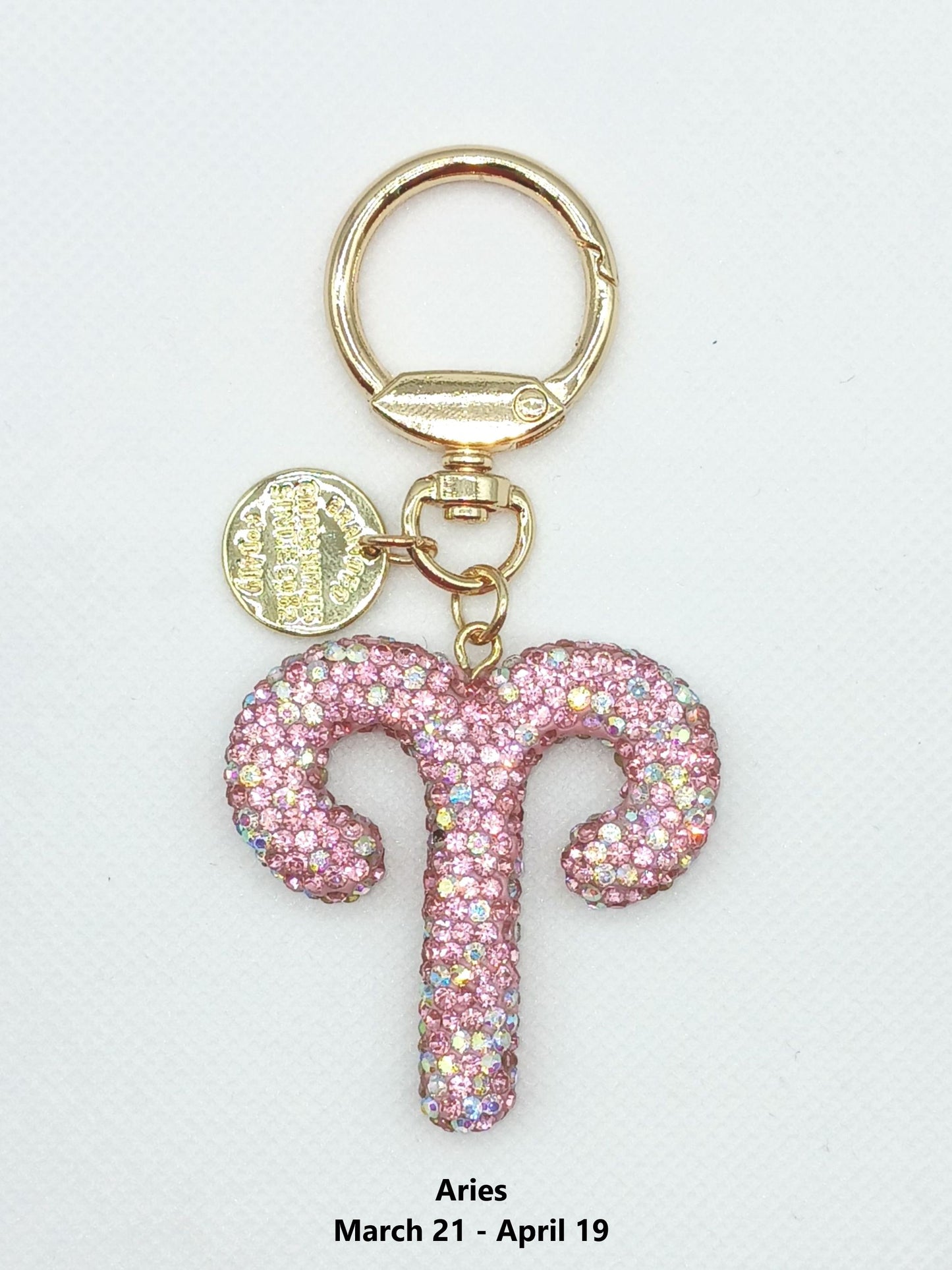 Bling Zodiac Rhinestone Keychain Bag Charm