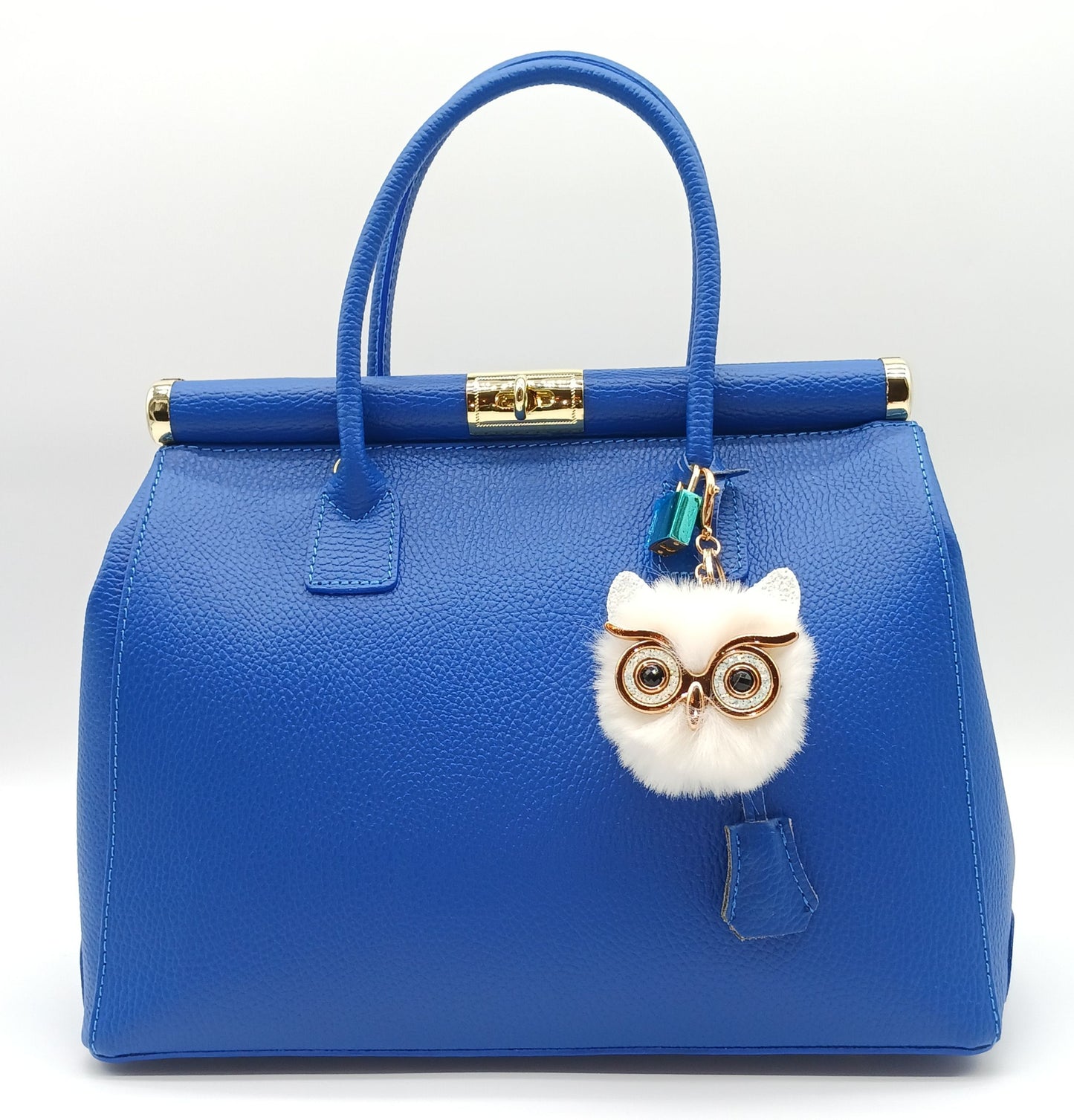 Plush Alloy Owl Keychain Bag Charm – Bright Colors