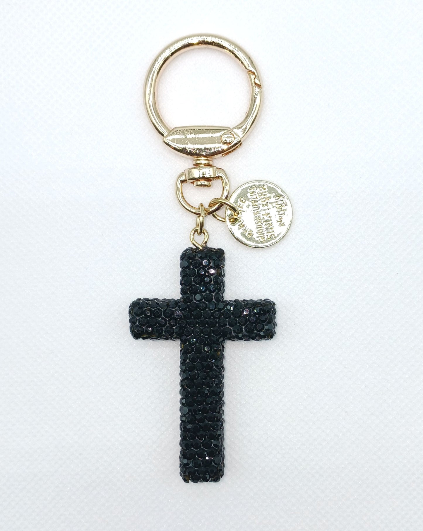 Bling Rhinestone Cross Keychain Bag Charm