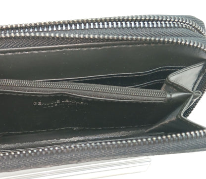 Genuine Croc Embossed Leather Double Zip Wallet – Made In Italy - Black