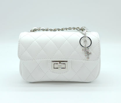 Bling Rhinestone Metal Cross Keychain Bag Charm