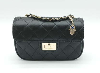 Bling Rhinestone Hamsa Hand Keychain Bag Charm