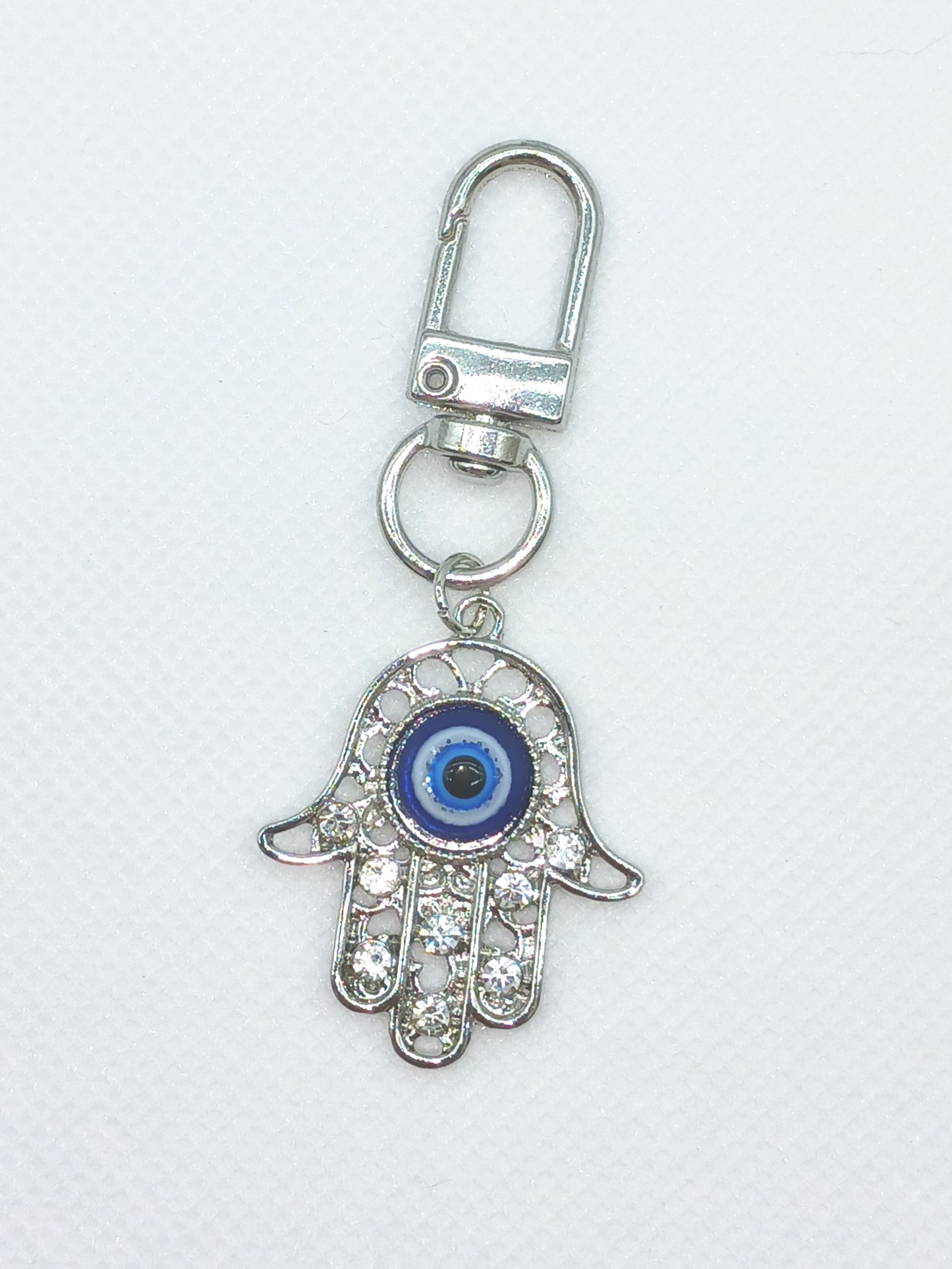Bling Rhinestone Hamsa Hand Keychain Bag Charm