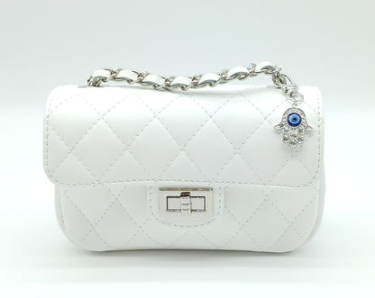 Bling Rhinestone Hamsa Hand Keychain Bag Charm