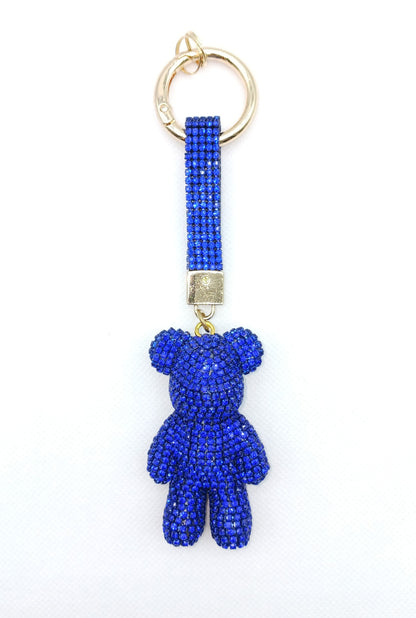 Bling Rhinestone Bear Keychain Bag Charm