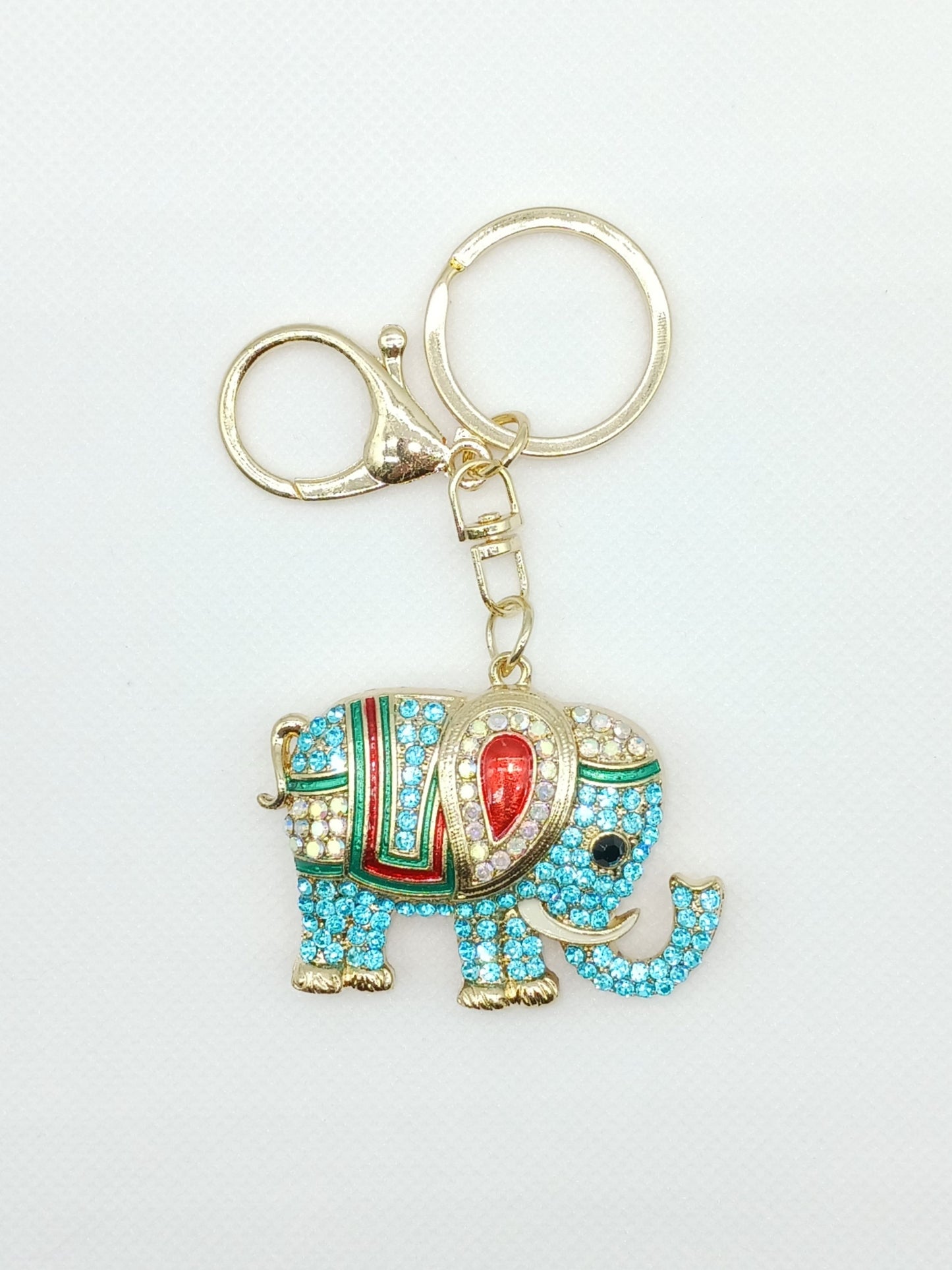 Bling Elephant Rhinestone Keychain Bag Charm