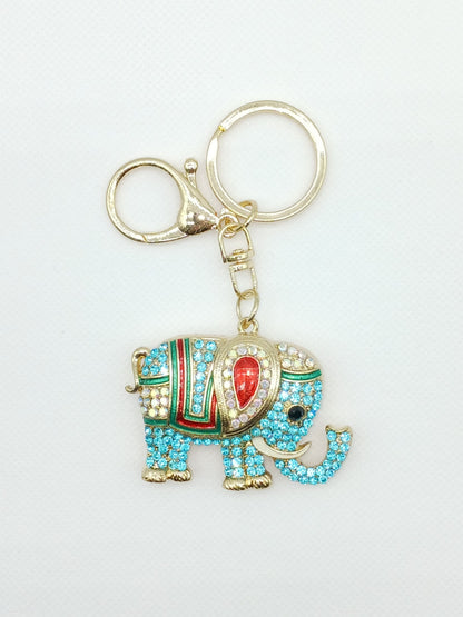 Bling Elephant Rhinestone Keychain Bag Charm