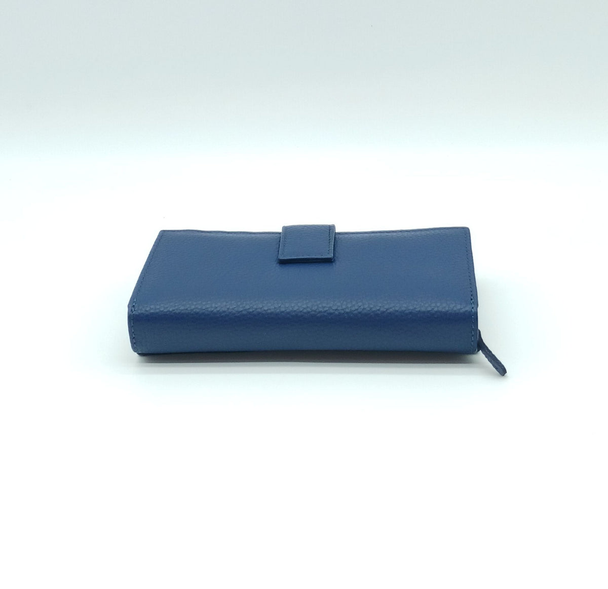 Italian Genuine Pebble Leather Wallet - Blue