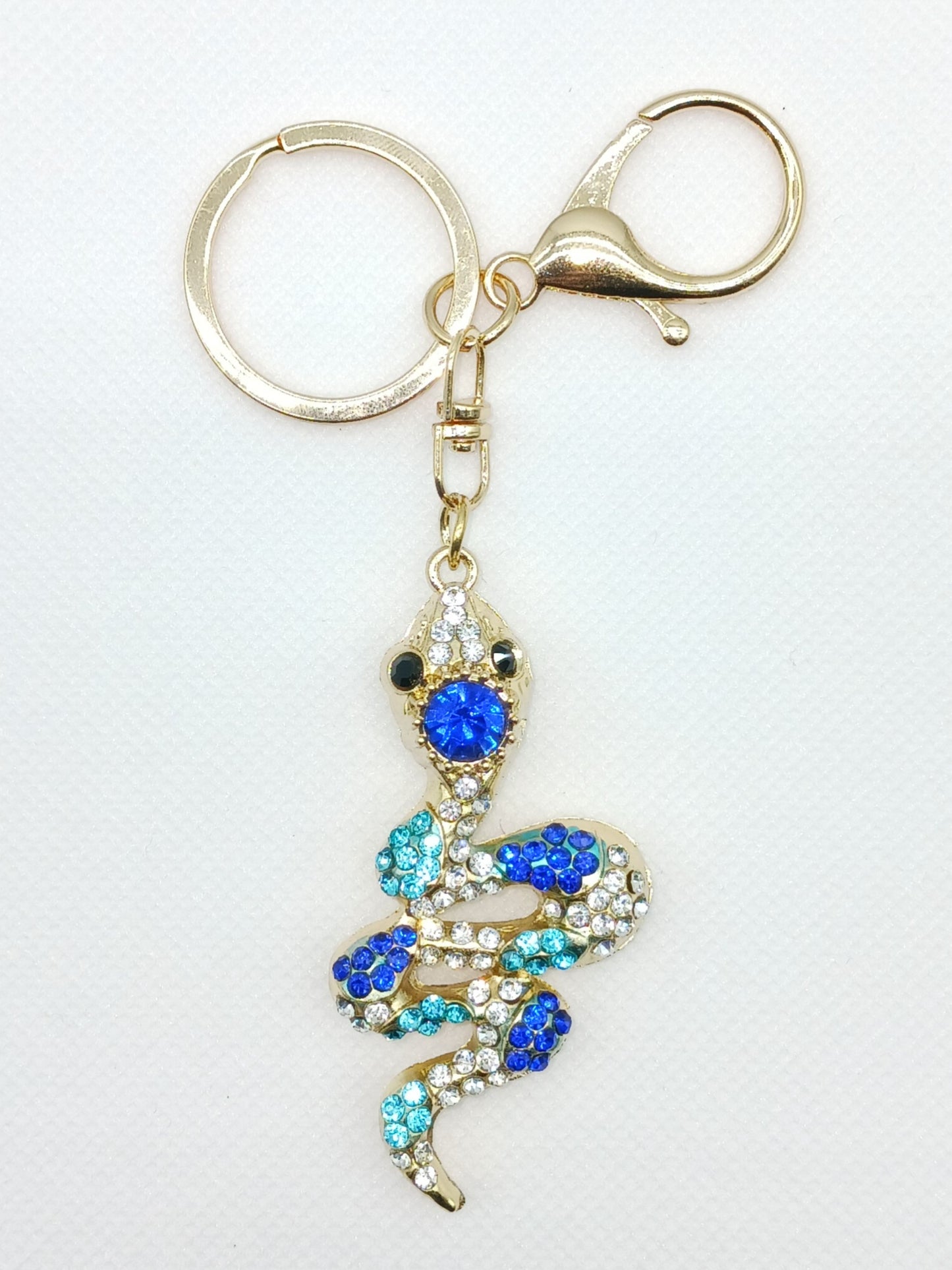 Bling Snake Rhinestone Keychain Bag Charm