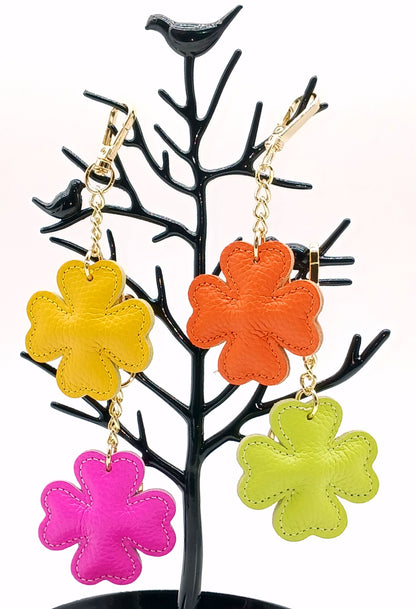 Leather Keychain Bag Charm – Made In Italy (Bright Colors)